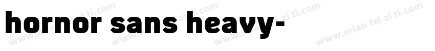 hornor sans heavy字体转换